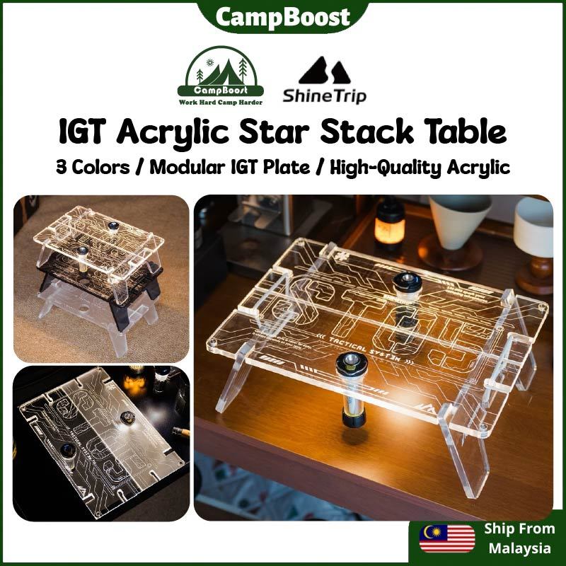 CampBoost SHINETRIP IGT Acrylic Table Camping Multipurpose Adjustable ...
