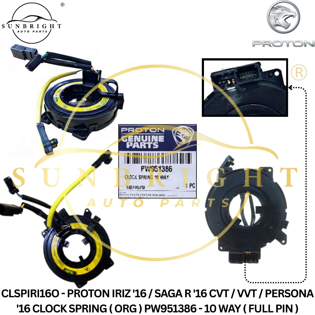 PROTON IRIZ '16 / SAGA R '16 CVT / VVT / PERSONA '16 CLOCK SPRING ( ORG ...