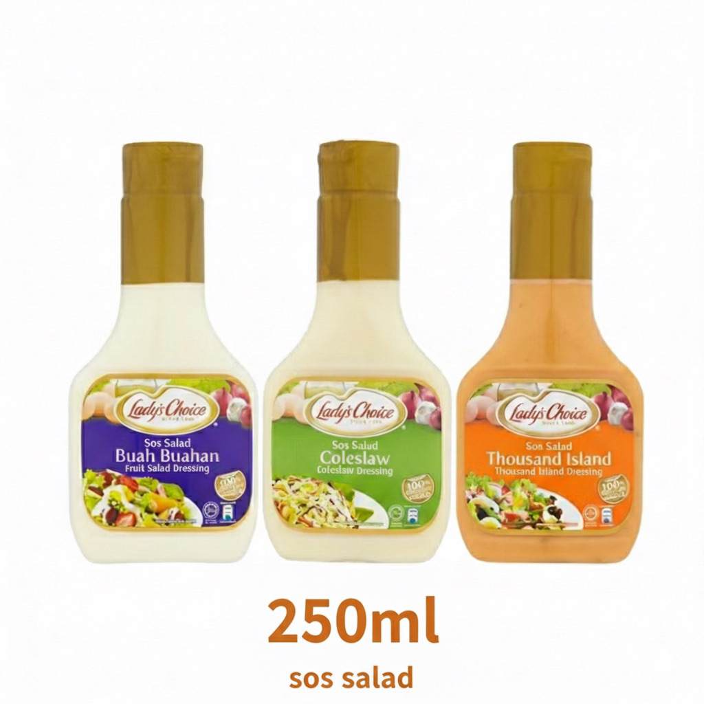 250ml]Lady's Choice Fruit Salad/ Coleslaw/ Thousand Island/ Dressing/Sos  Salad | Shopee Malaysia