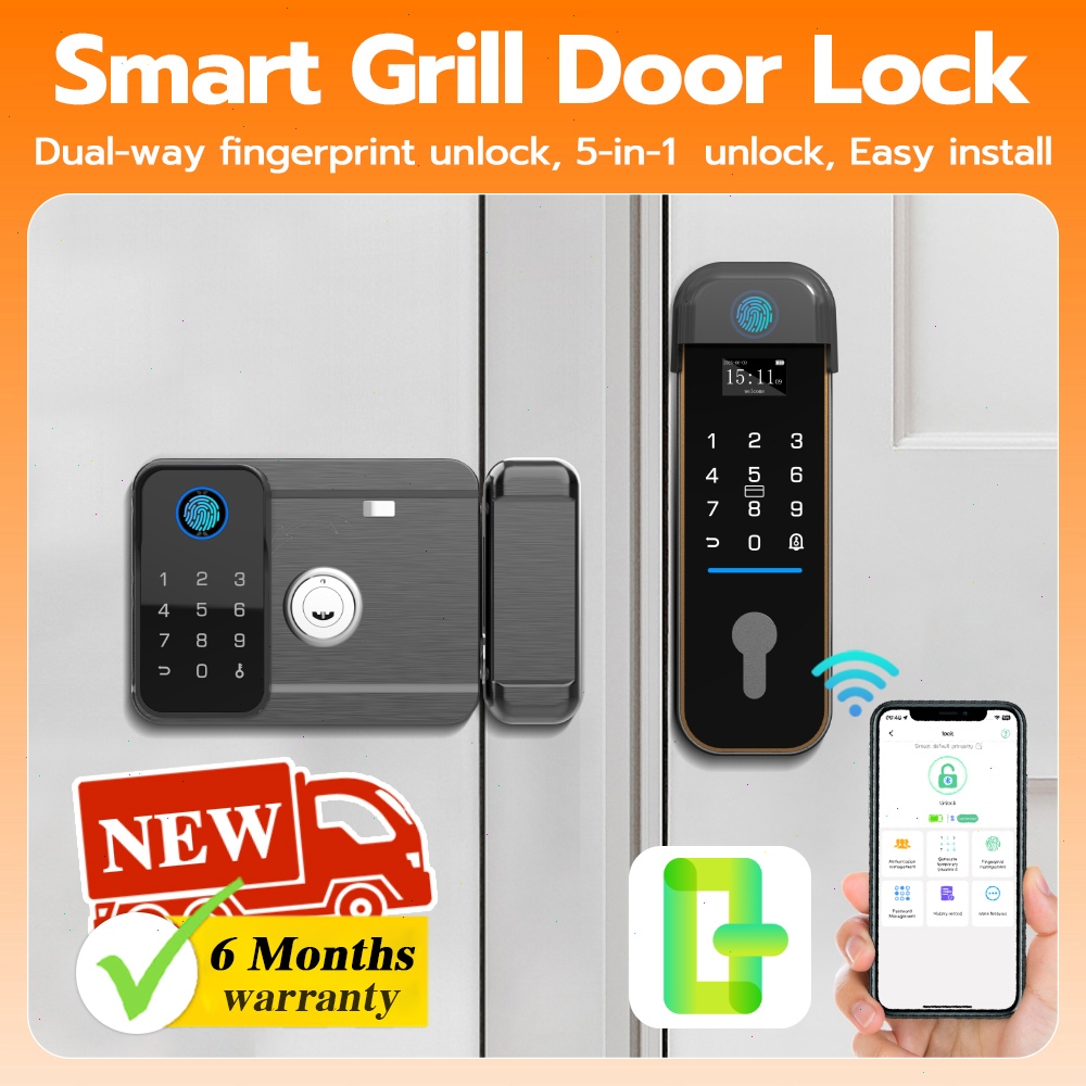 Smart WIFI Digital Door Lock Waterproof with app control dual ...