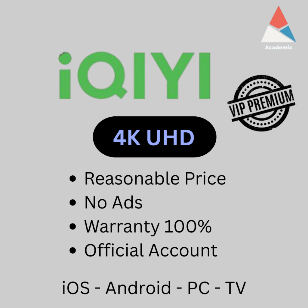 (24/7 Fast) iQIYI VIP 1-Month Premium VIP, 1080P Clarity + Skip Ads for ...