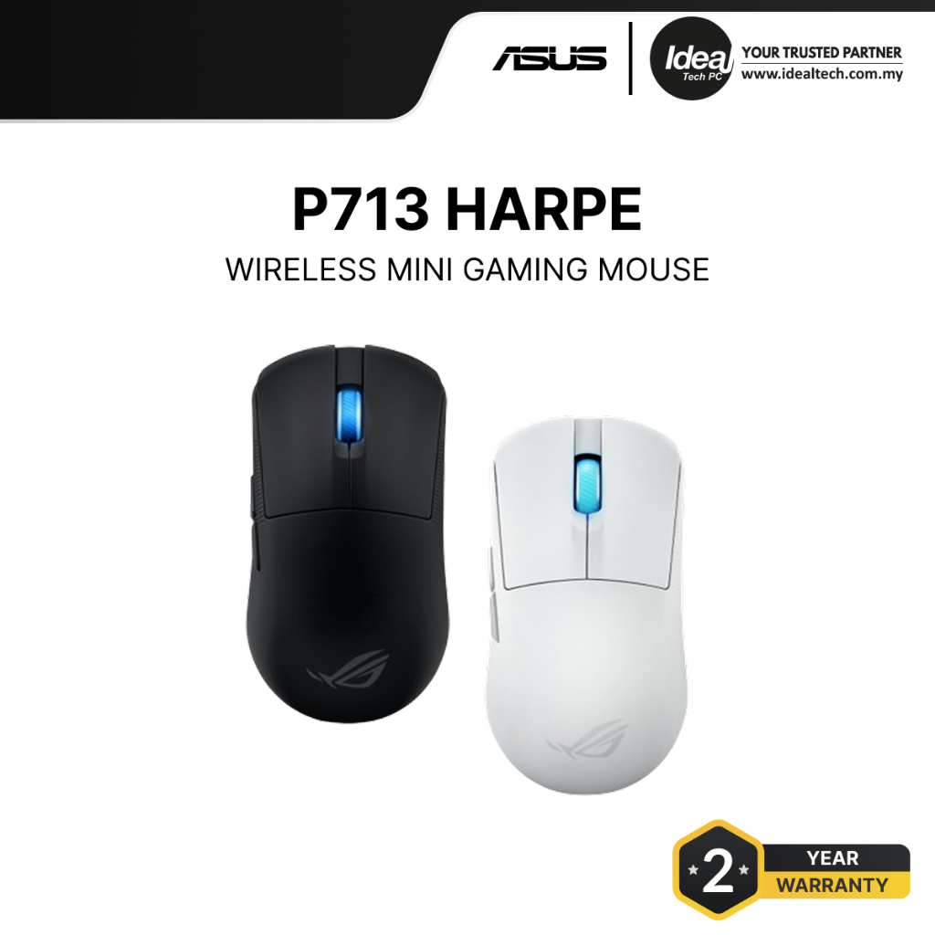 ASUS ROG P713 HARPE ACE MINI GAMING MOUSE | BLACK/WHITE ...