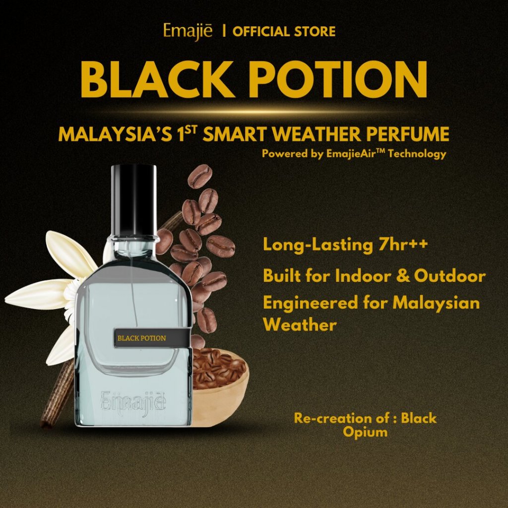 EMAJIE BLACK POTION Perfume for Women 30ml Long Lasting Muslim Friendly ...