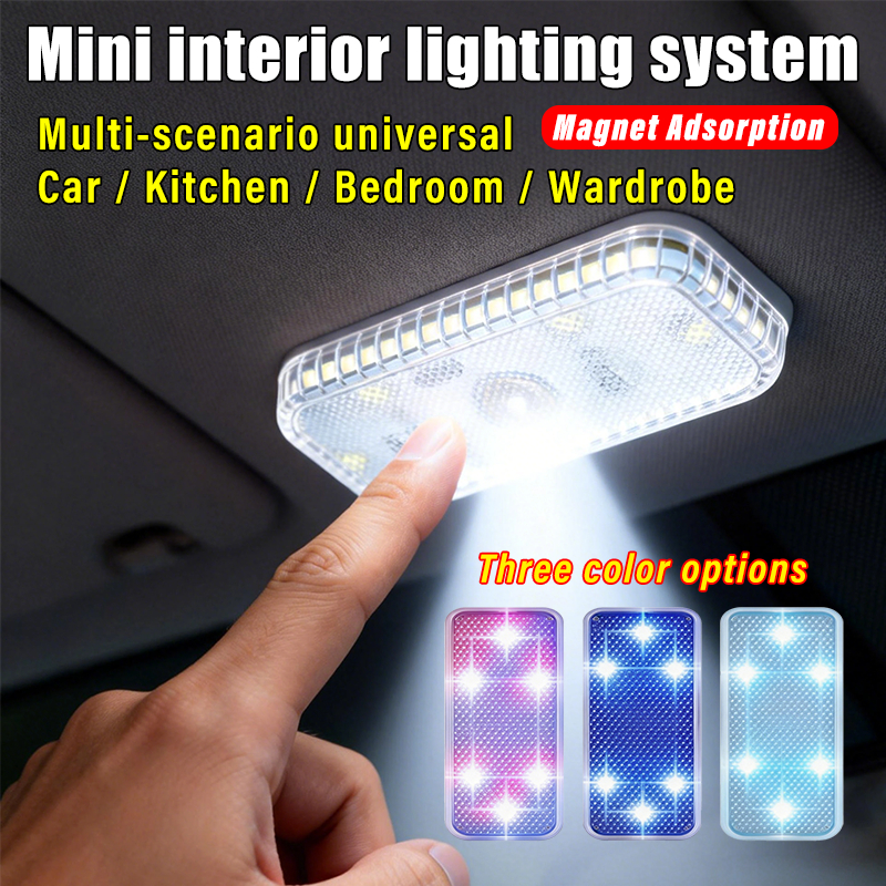 Mini Car Led Light Atmosphere touch light Wireless Car Interior Ceiling ...