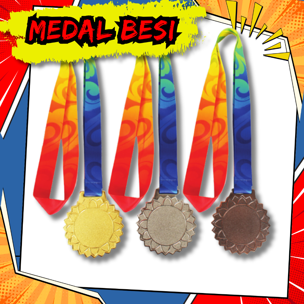 MP 372 Metal Medal | Medal Besi + Ribbon | Custom Sticker Design ...