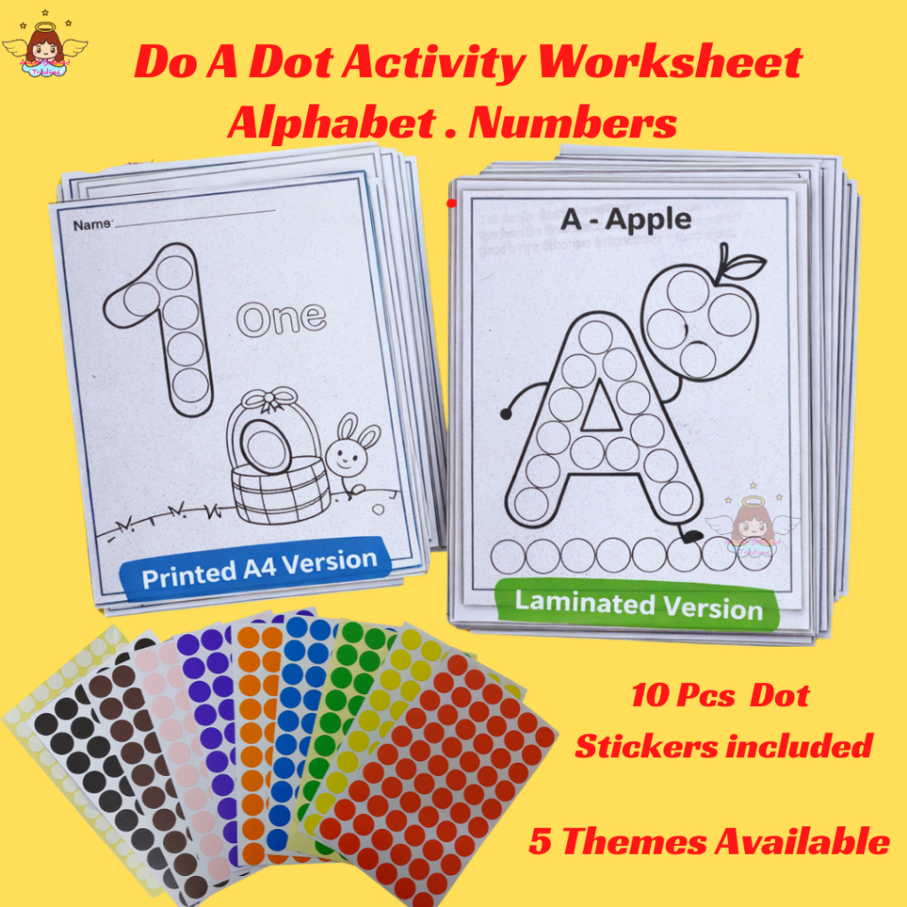 Alphabet Numbers 1-10 Do a Dot worksheet Montessori Early Learning Busy ...