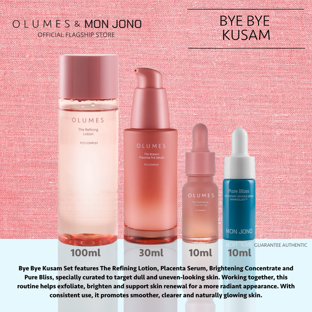OLUMES Bye-Bye Kusam (Refining Lotion+Brightening Concentrate+Placenta ...