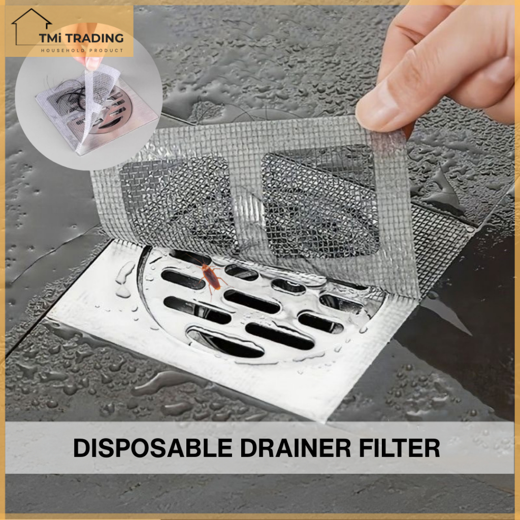 TMi Drainer Disposable Shower Drain Hair Catcher Sticker, Self Adhesive ...