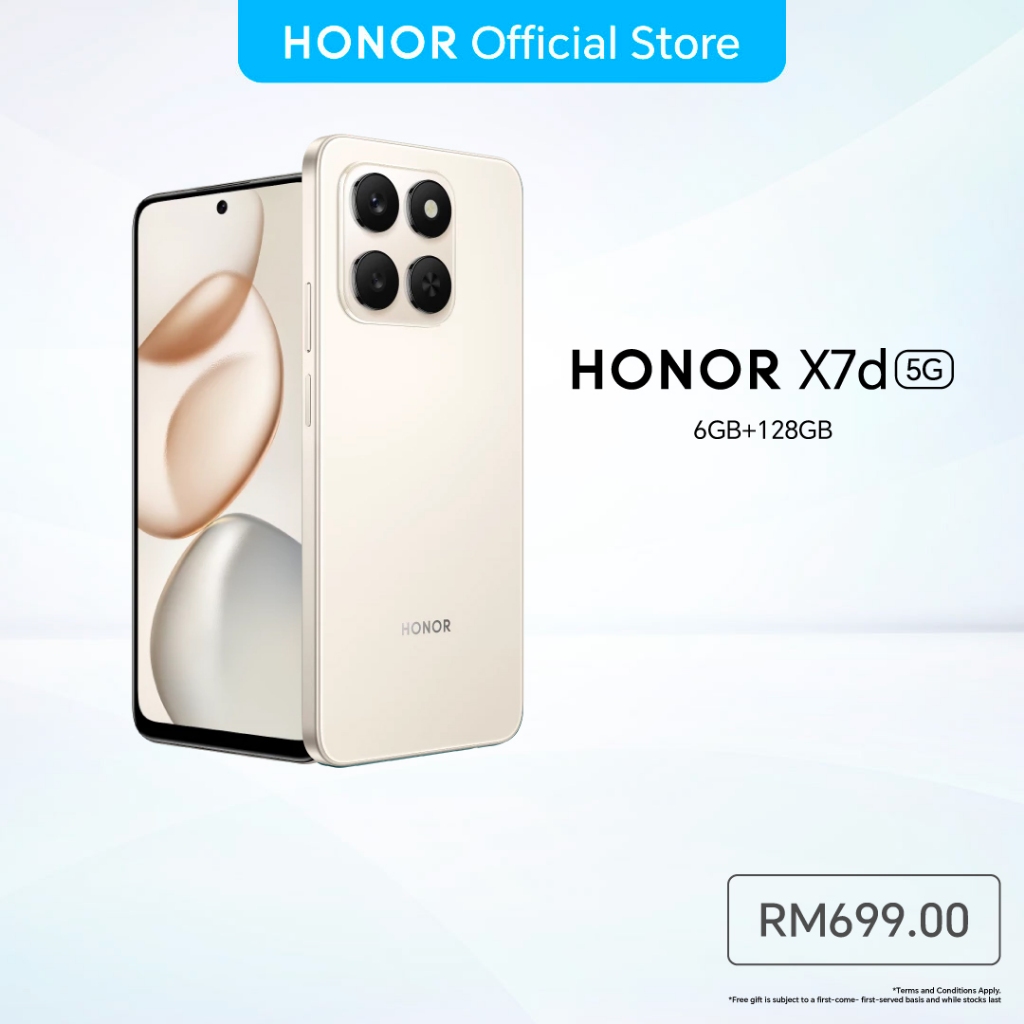 HONOR X7d 5G 12(6+6)GB+128GB Ultra-Long Battery Life | Ultra-tough Triple Defense | AI-Powered Features