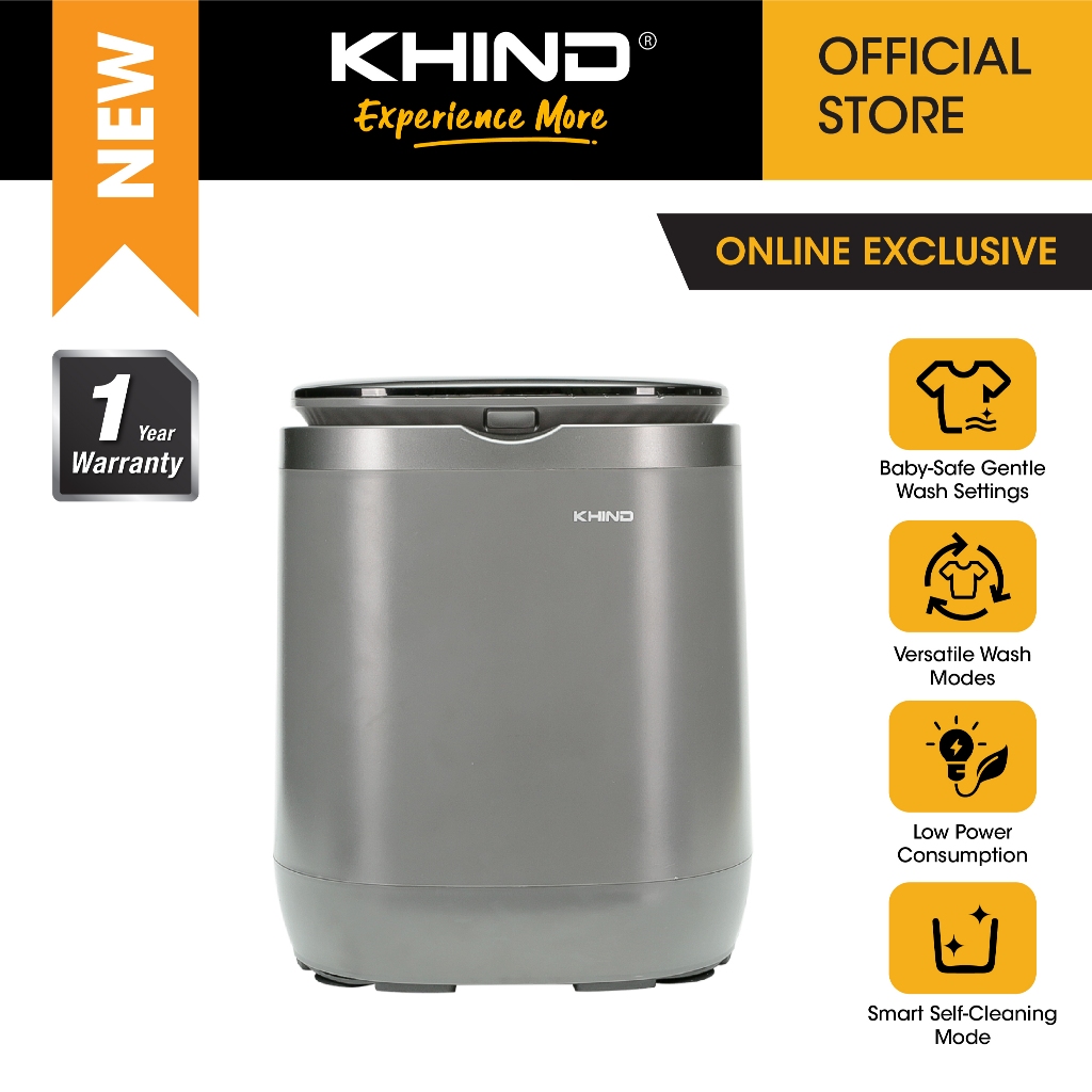 [Online Exclusive] KHIND Mini Washing Machine (Fully Auto) BWM40A ...