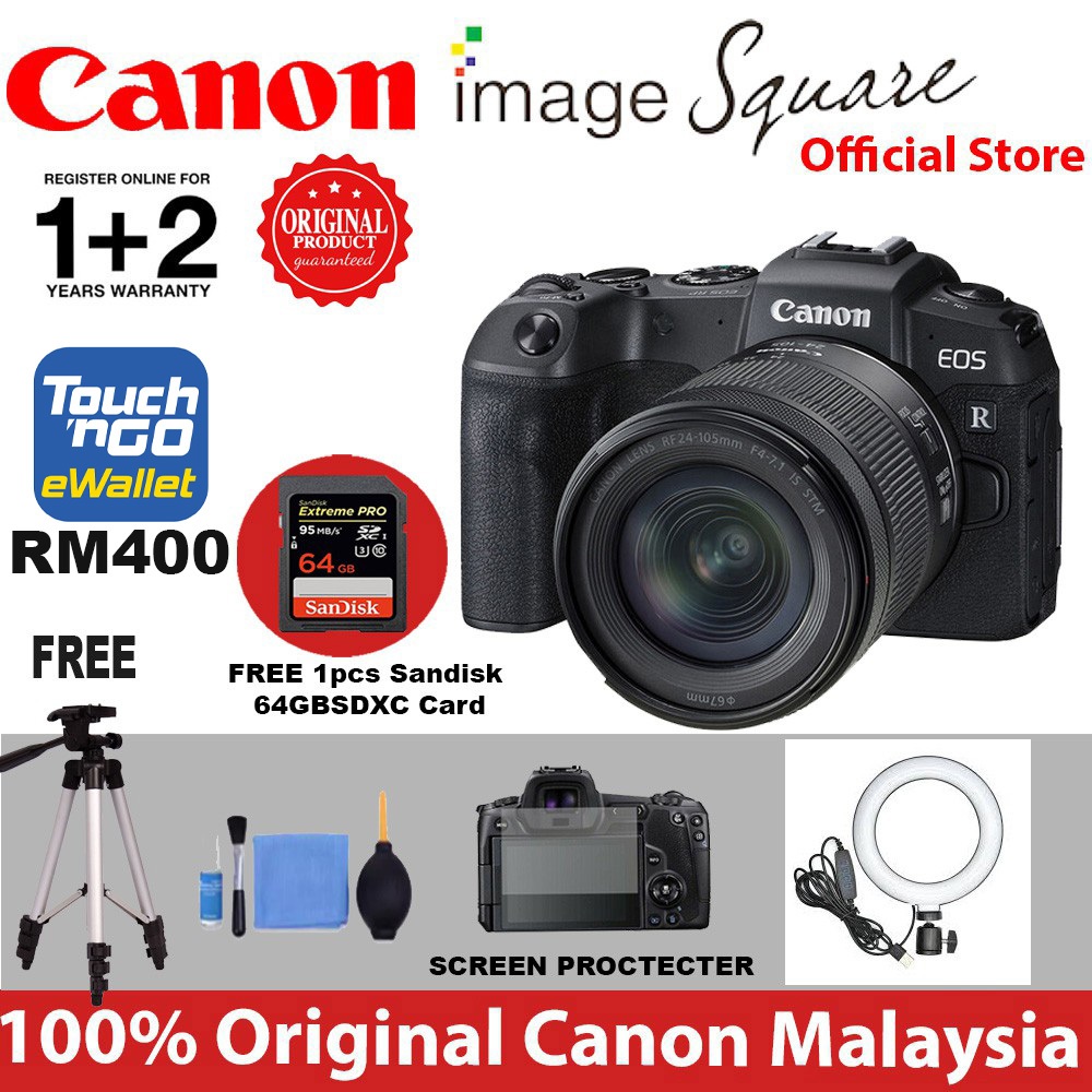 Canon EOS RP with RF24-105mm f4-7.1 STM Mirrorless Digital Camera Lens ...