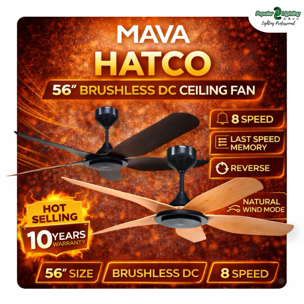 Mava (New model) 56” Hatco Dc inverter fan 8speed remote control super ...