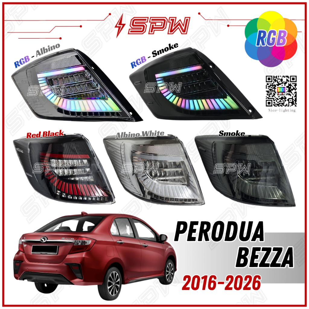 Perodua Bezza (2016-2026) V1 Dragon Scale RGB Tail Lamp Tail Light LED ...