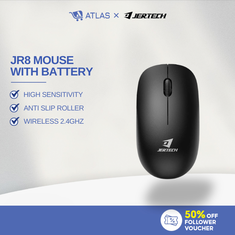 ATLAS JERTECH JR8 Wireless Mouse 2.4GHz | Silent Click 800/1600/2400DPI ...