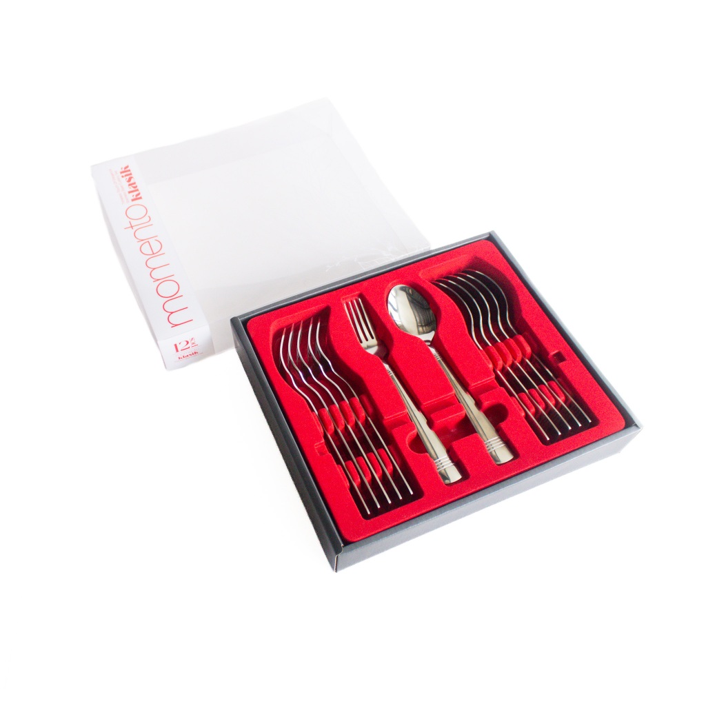 Felli Stainless Steel 18/0 Cutlery Set - Simply Line (12pcs) | Shopee ...