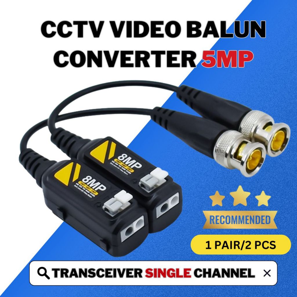 HIKVISION CCTV Video Balun 5MP CCTV Passive HDCVI AHD TVI Transceiver ...