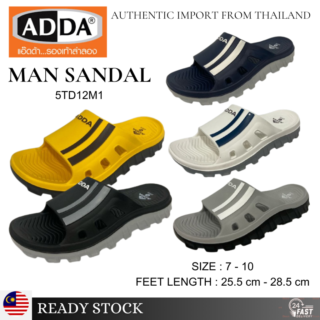 ADDA Man's Slip On Sandal 5TD12M1 | Casual Daily USE Kasut Lelaki EVA ...