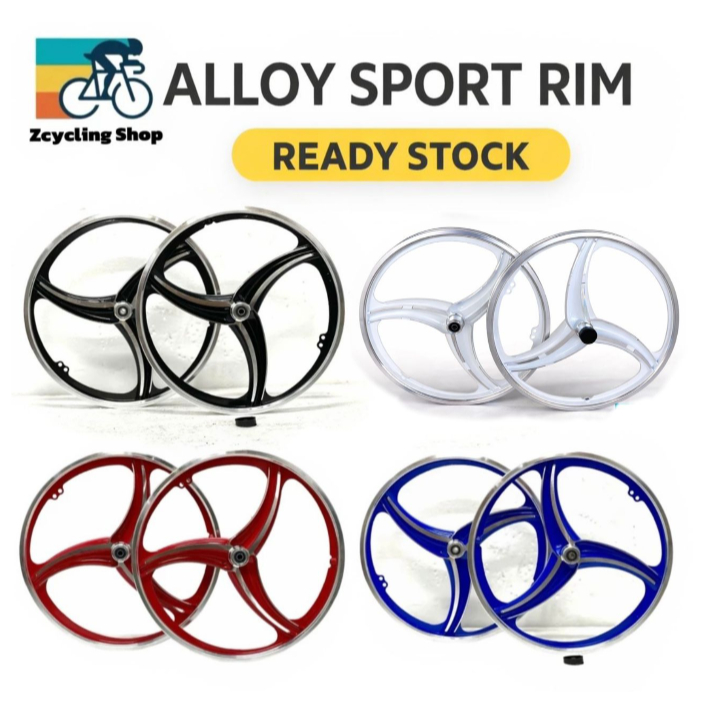 Alloy Sport Rim Basikal 20 Inch Mag Rim Bicycle Alloy Rim 3 Spoke Ready ...