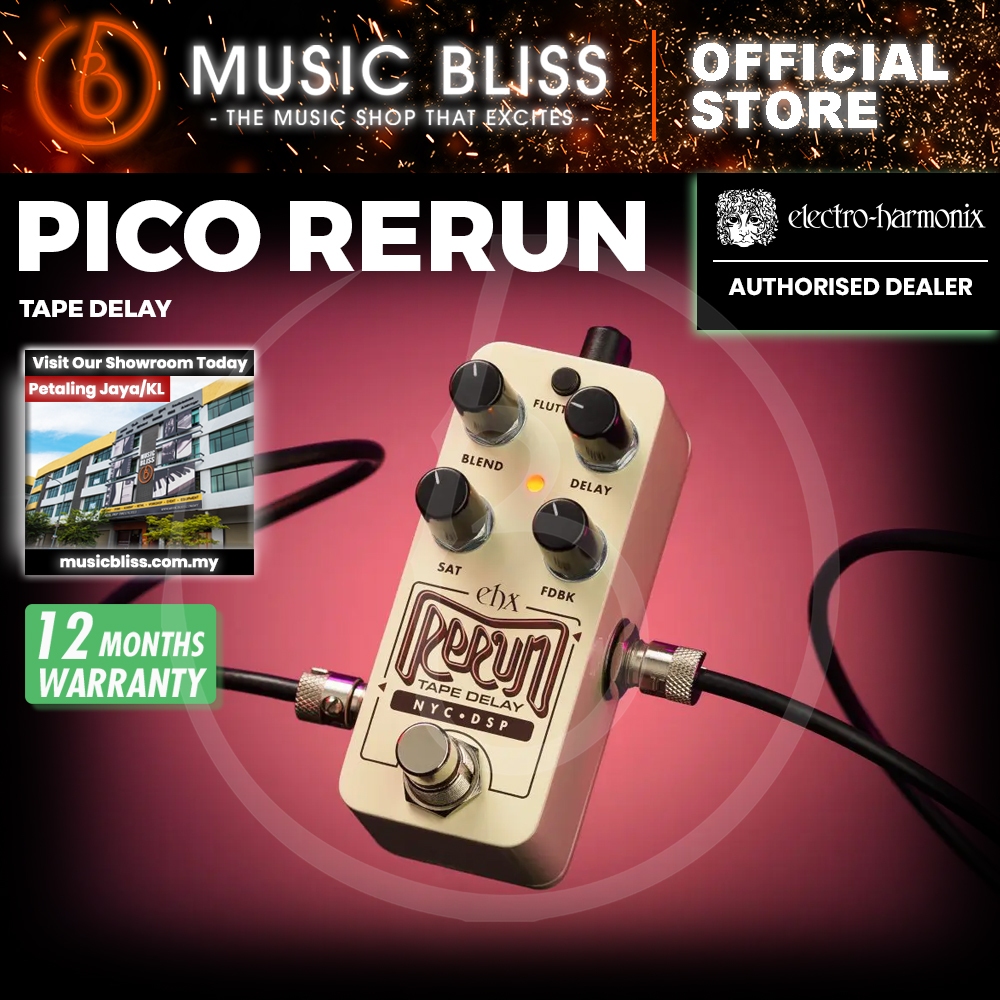 Electro Harmonix Pico Rerun Tape Delay Pedal (Electro-Harmonix / EHX ...