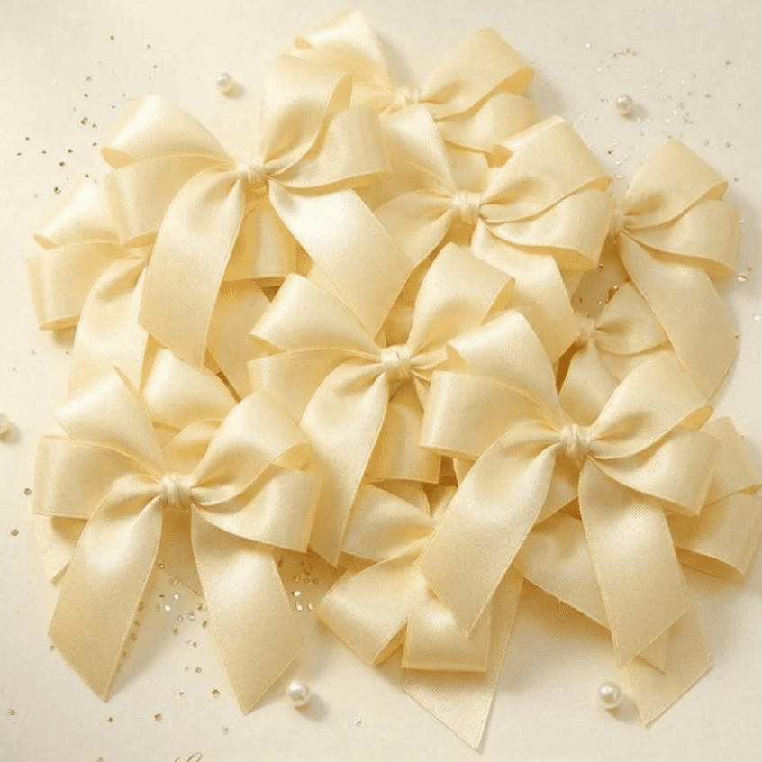 READY STOCK (5pcs/pax) 1 inch Ribbon Bow, Large Size Double Loop Satin ...