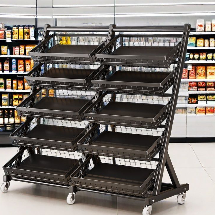 Kitchen storage rack, supermarket bulk snack promotional display rack ...