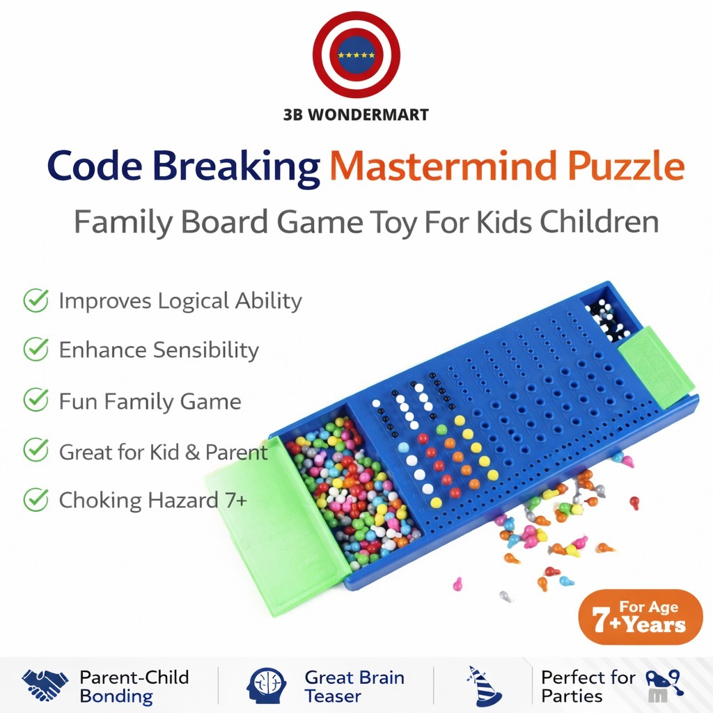 Code Breaking Mastermind Puzzle Family Board Game Toy For Kids Children ...