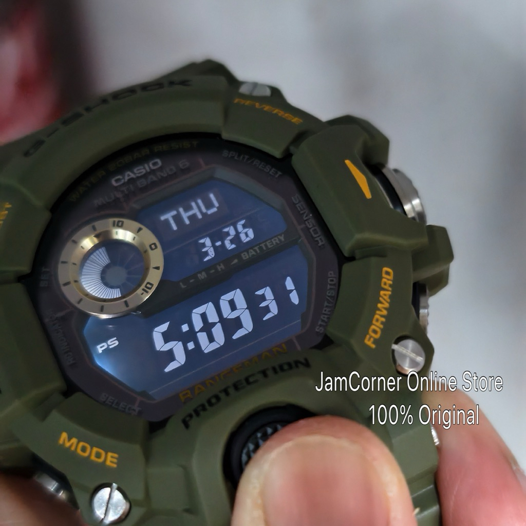 100% ORIGINAL CASIO G-SHOCK GW-9400-3 RANGEMAN OLIVE GREEN
