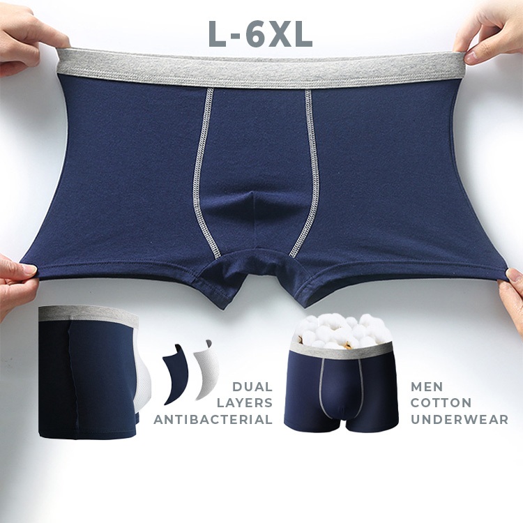 Plus Size Boxer Men Underwear Antibacterial Spender Lelaki Seluar Dalam ...