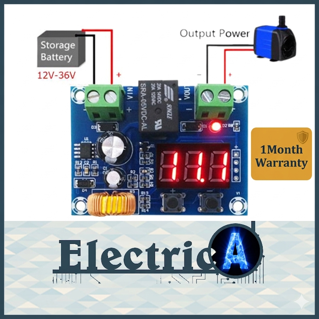 (+1Month Warranty) XH-M609 Disconnect Switch Cut Off 12V 24V 36V Digital LED Display Over-Discharge Protect for Lithium