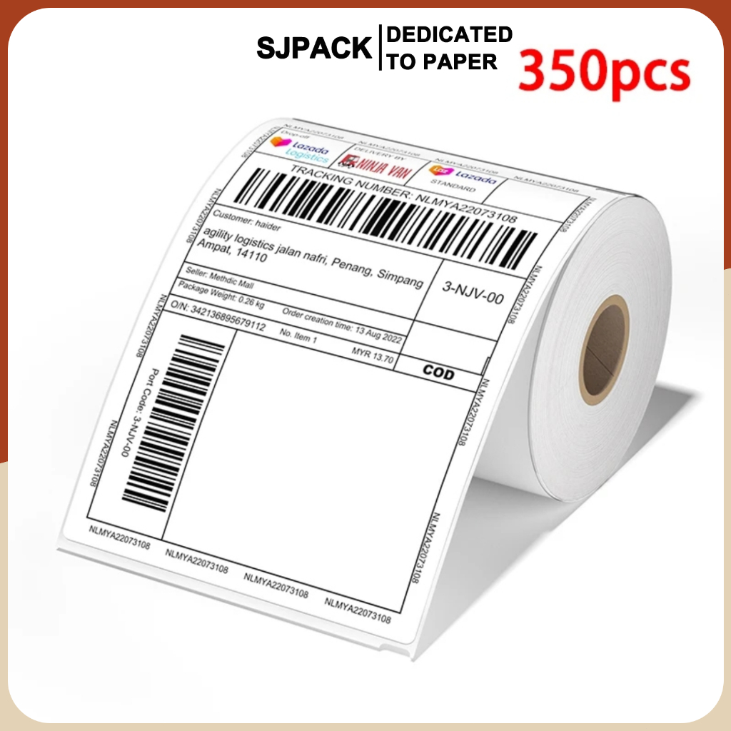 SJPACK 350pcs A6 Shopee Waybill Thermal Paper Shipping Label ...
