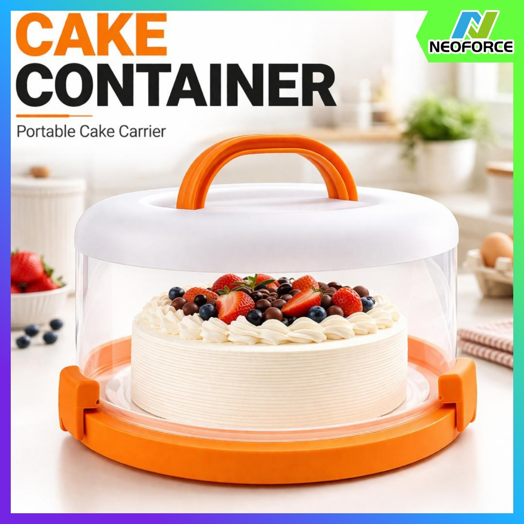 Cake Carrier Container Portable Cake Box With Handle Cupcake Storage ...