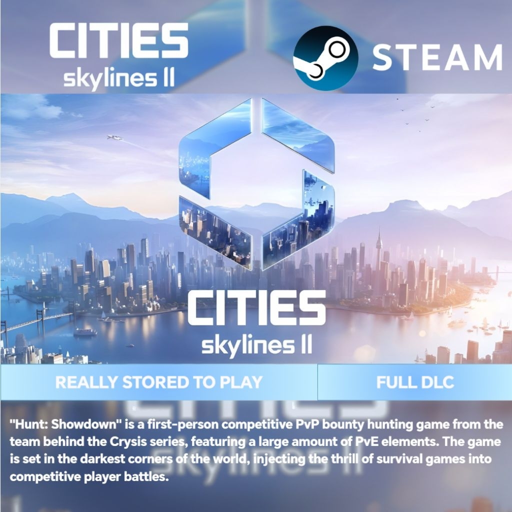 Cities Skylines II Steam Digital Game | Full DLC | PC Version | Shopee