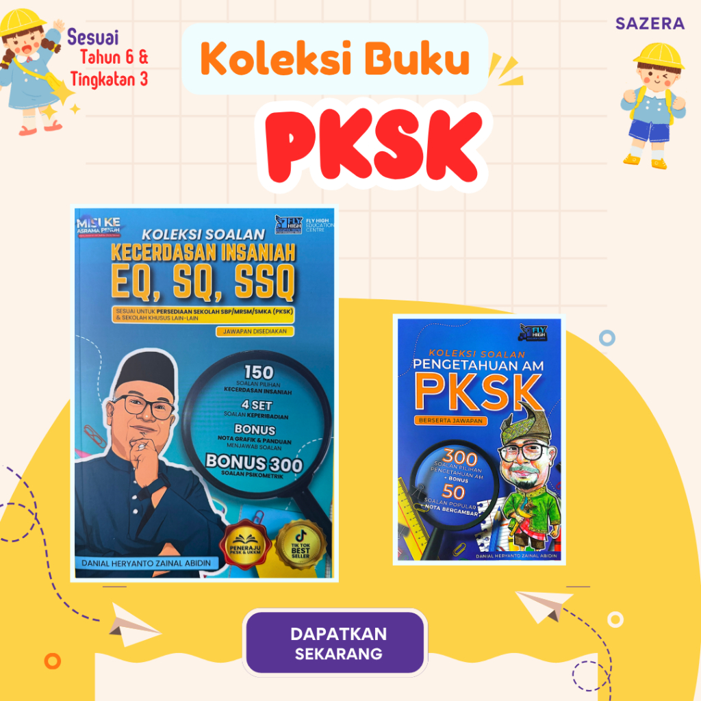 Koleksi Buku PKSK Tahun 6 & Tingkatan 3/ Koleksi Soalan Kecerdasan ...