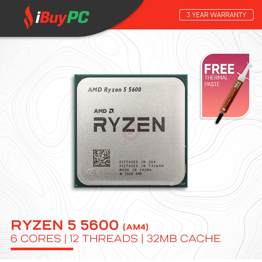 AMD Ryzen 5 5600 Processor | 6 Cores, 12 Threads | AM4 (Tray Unit ...