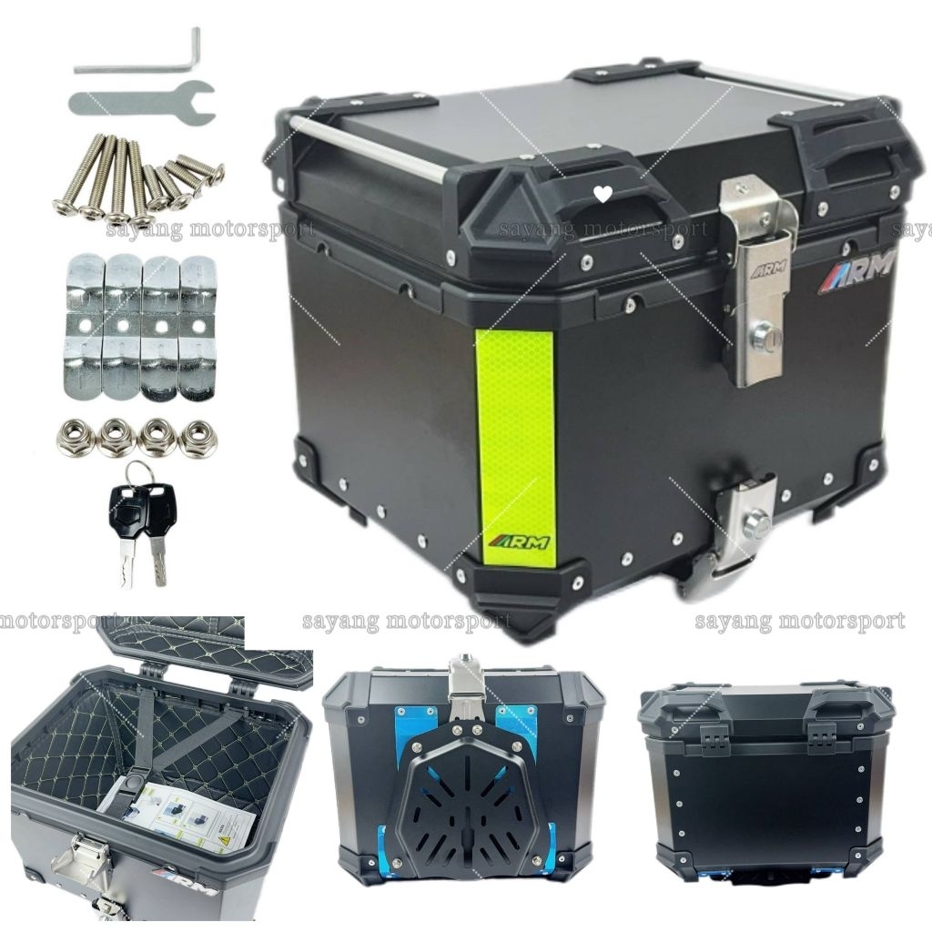 TOP BOX 28L 36L 45L 55L 65L 100L ALUMINIUM X LOGO VERSION V3 TERBARU ...