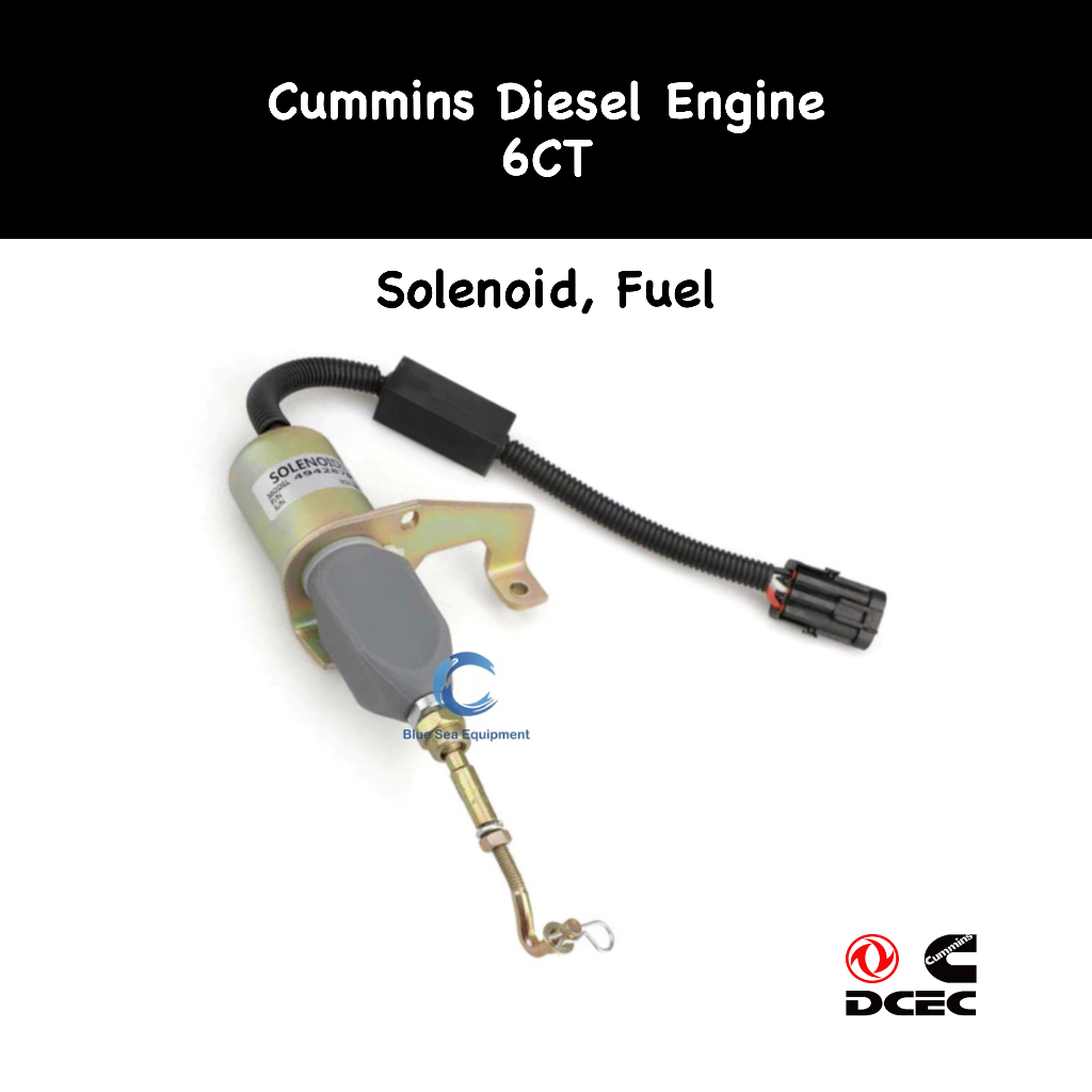 4942879 5295567 Cummins 6CT 24V Fuel Pump Solenoid Marine Boat ...