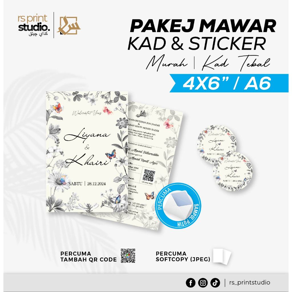 Pakej Combo_Kad Kahwin & Sticker | Shopee Malaysia