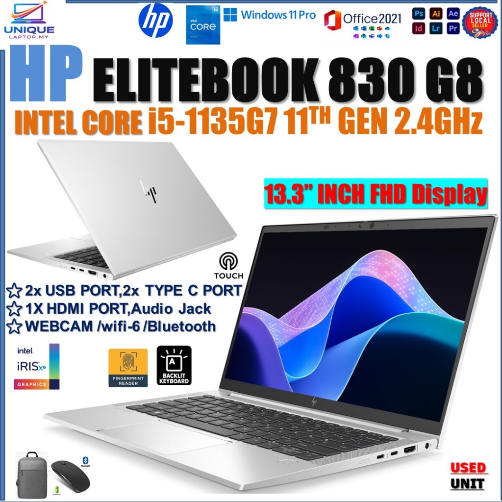HP EliteBook 845 G7 Ryzen 7 PRO 4750U 16GB RAM 256GB SSD 14-inch