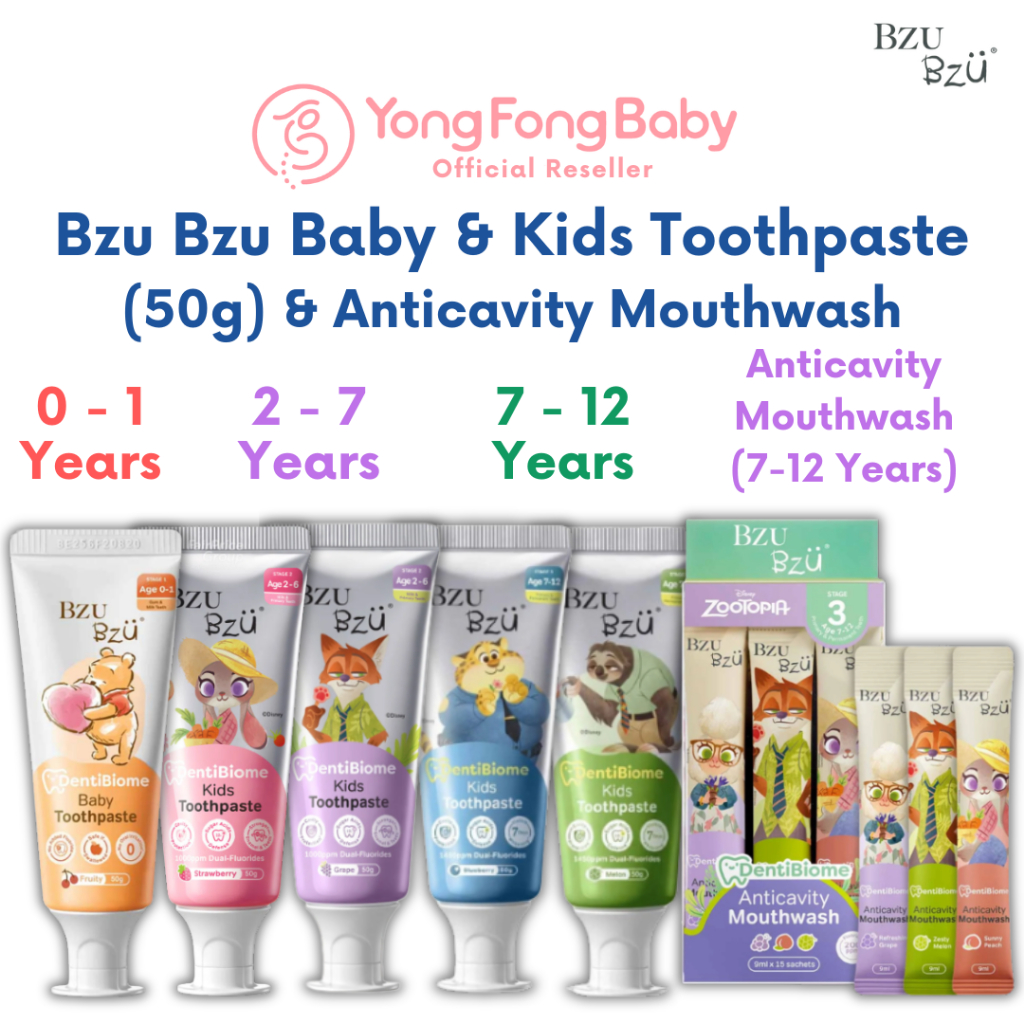 BZU BZU Dentibiome Baby Kids No Fluoride Toothpaste (50g) / Anticavity ...