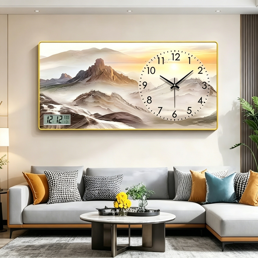 New model clock wall clock for the living room modern clock mural ...