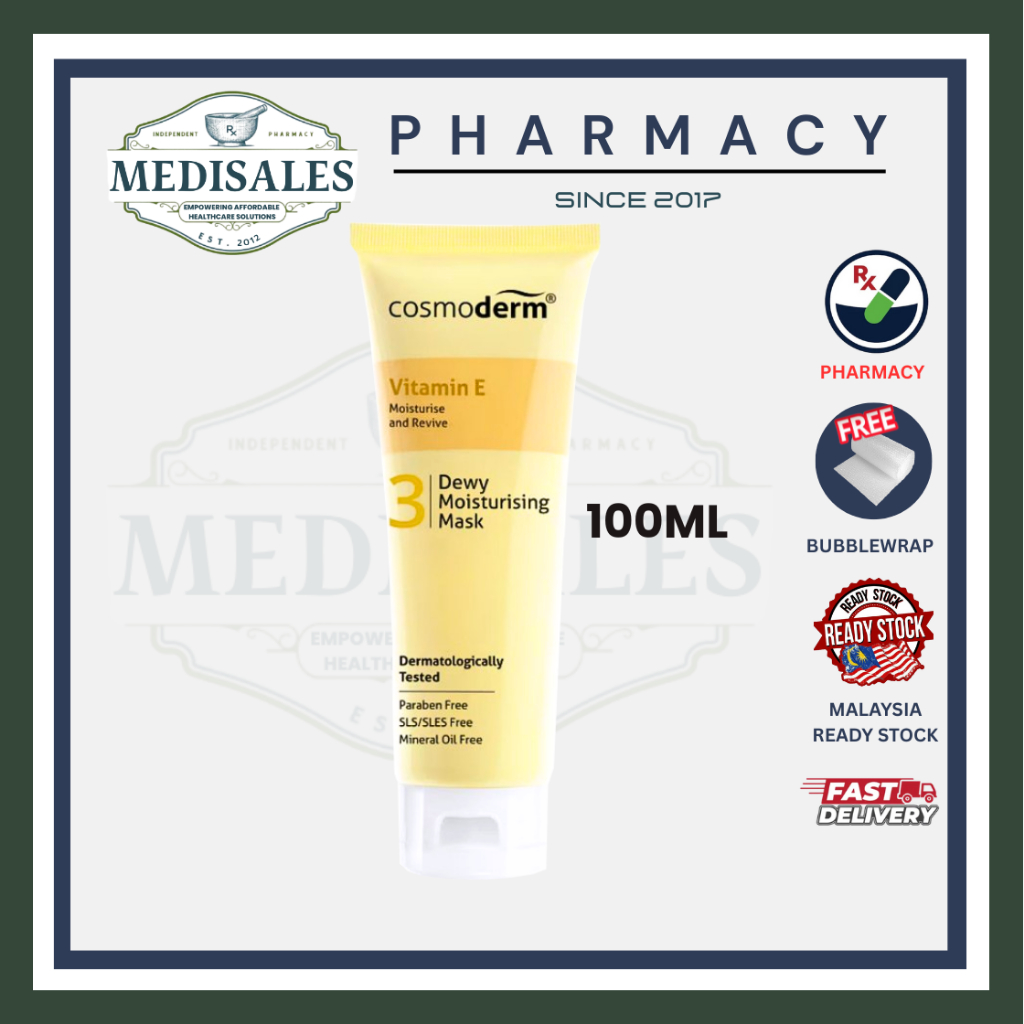 COSMODERM VITAMIN E DEWY MOISTURISING MASK 100ML (EXP 12/2026) | Shopee ...