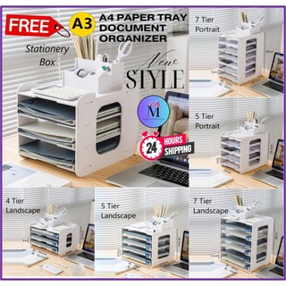 A4 Rack A3 Rack Paper Tray Document Rack Desktop Paper A4 Organizer ...