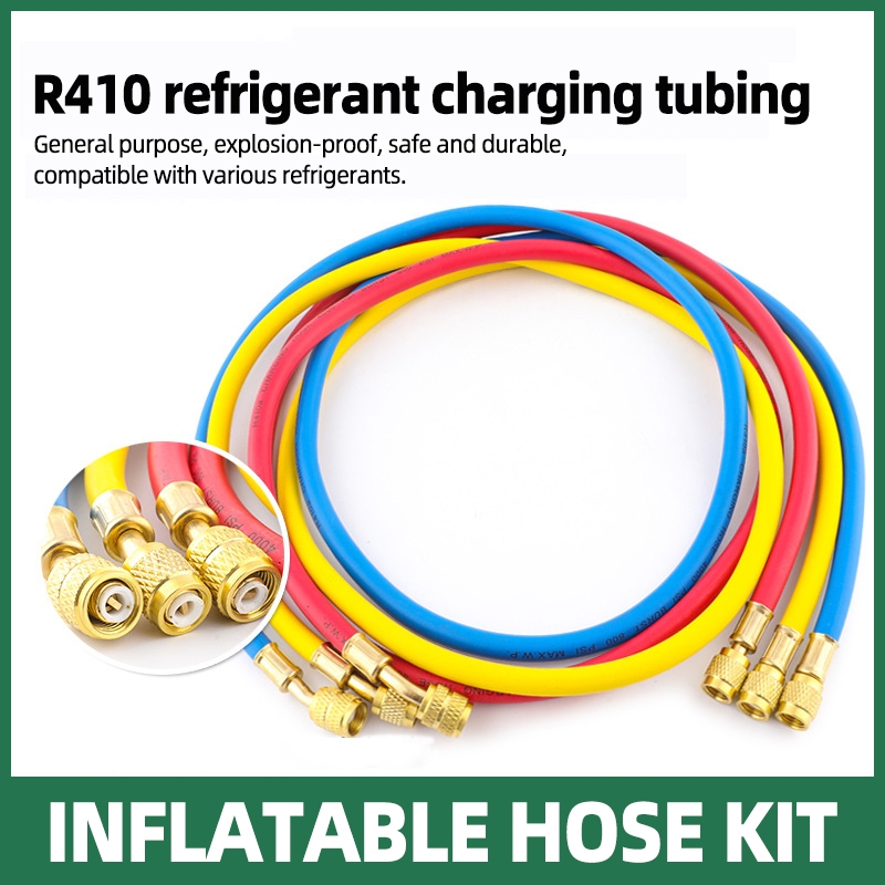 Charging Hose Set R22 R134a R12 R507 R404 Air Cond Refrigerant Manifold ...