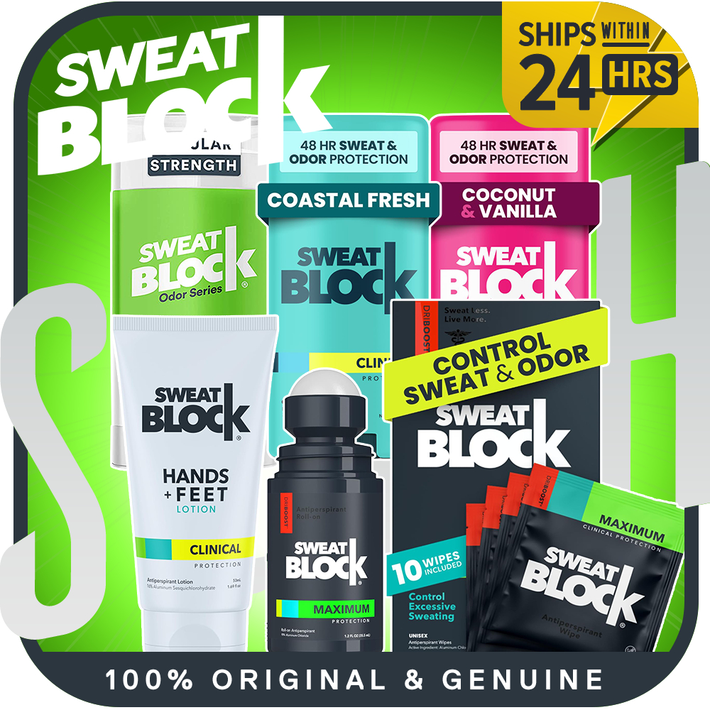 Sweatblock Clinical Strength Antiperspirant Wipes | Hand & Feet Lotion ...