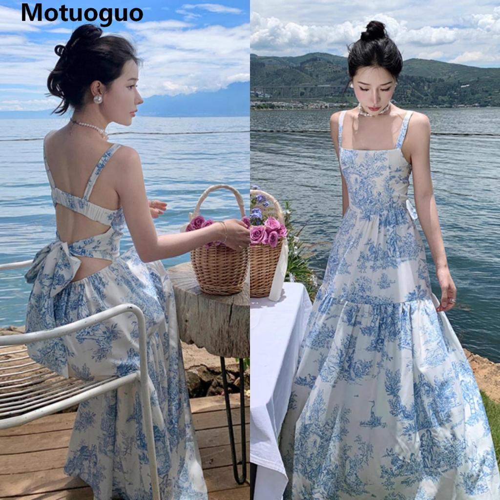 shopee beach dress Smihono Women Short Sleeve Polka Dot Print Dress Summer Vintage Crew Neck Casual Tied Waist Loose Midi Beach Dresses Beige XXL