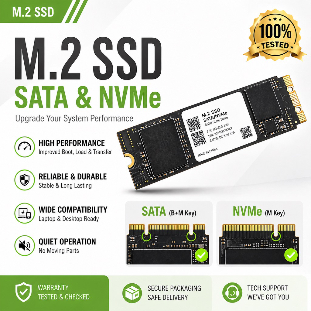 M.2 SSD SATA / NVMe 128GB 256GB 512GB 1TB 2TB | Laptop PC Upgrade Fast ...