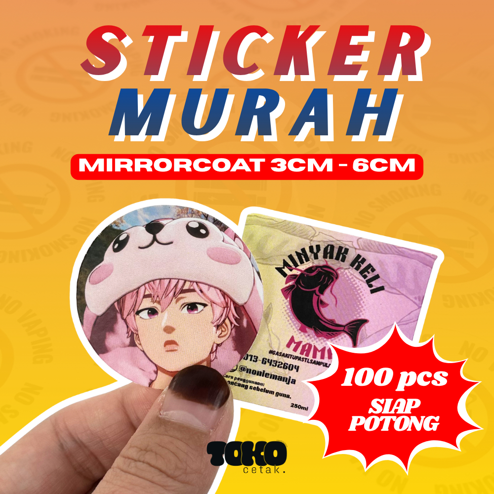 Sticker Label Produk 100pcs [SIAP CUTTING] 3cm / 4cm / 5cm / 6cm | Ship ...