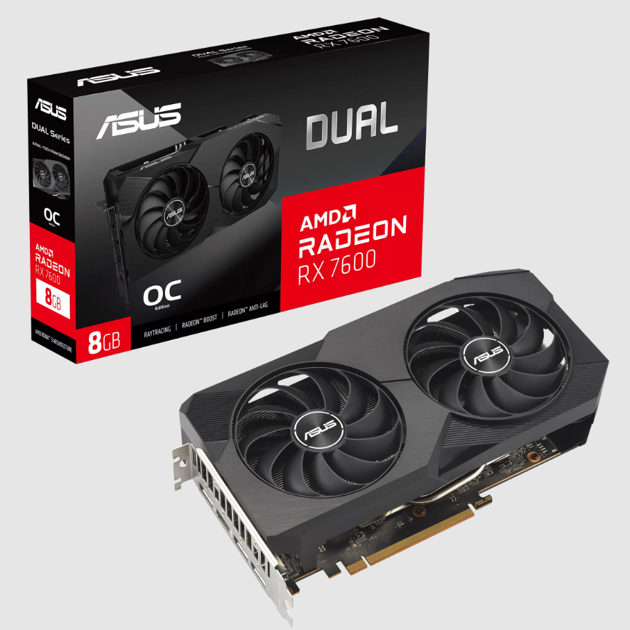 ASUS Dual Radeon RX 7600 OC Edition 8GB GDDR6 DUAL-RX7600-O8G | Shopee ...