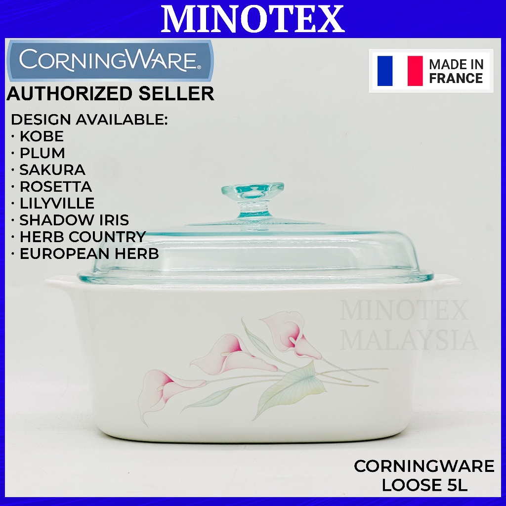 Corningware 5L Loose Casserole Pot Pyroceram Glass Ceramic, Oven ...