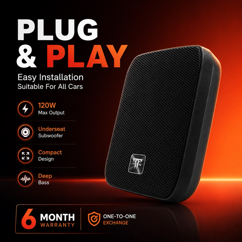 car subwoofer under-seat sub active sub plug and play 12V subwoofer car ...